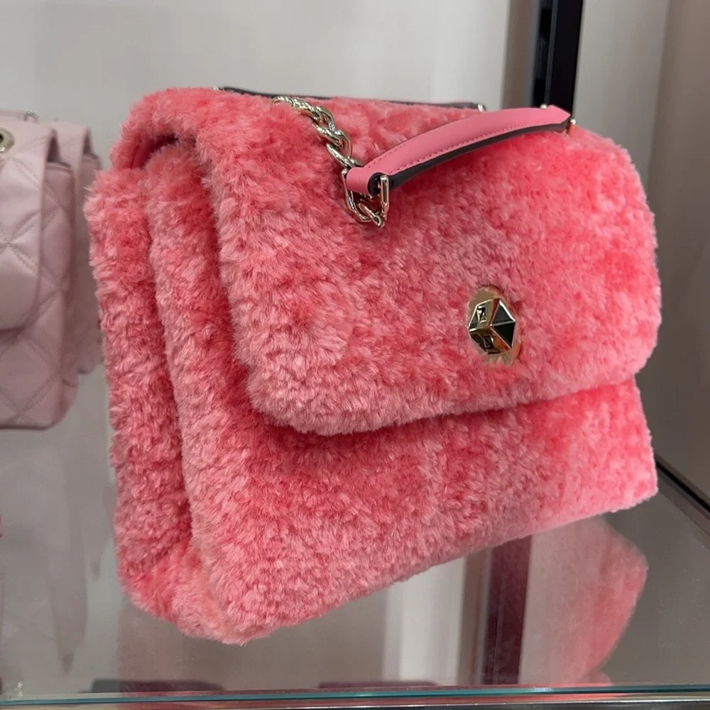 Kate Spade Natalia Foux Fur small flap crossbody
